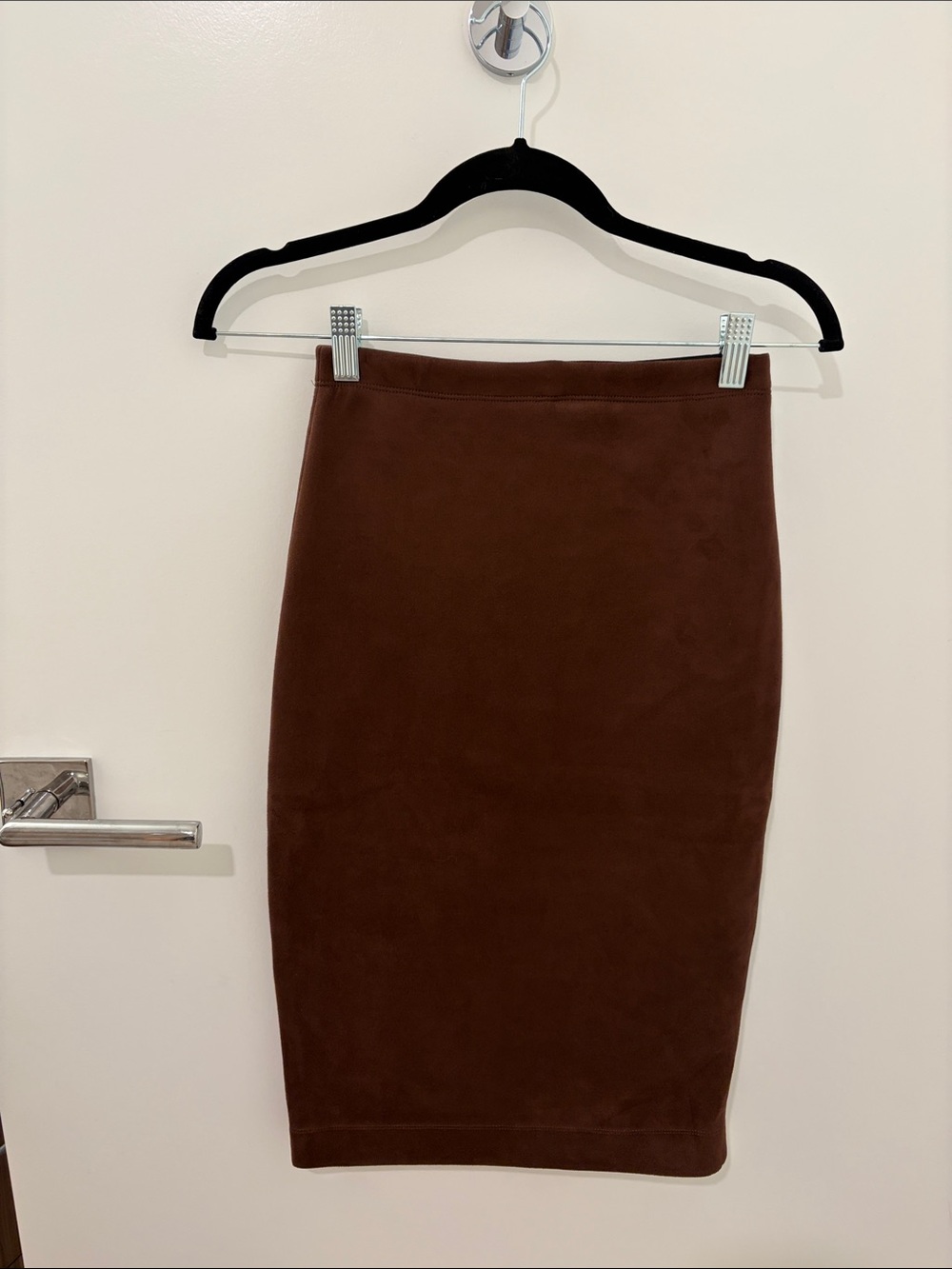 BCBG Maxazria Brown Suede Pencil Skirt